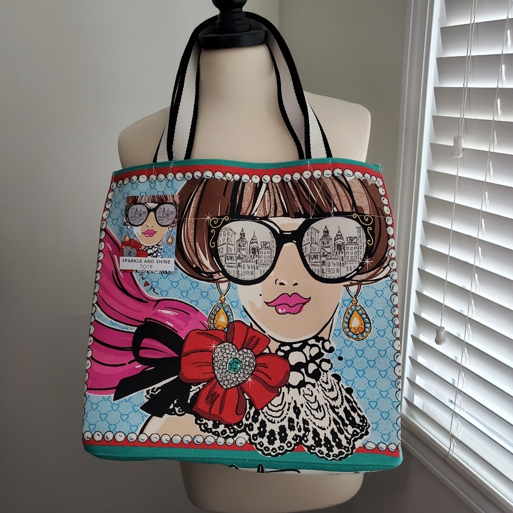 Brighton Sparkle and Shine Canvas Tote